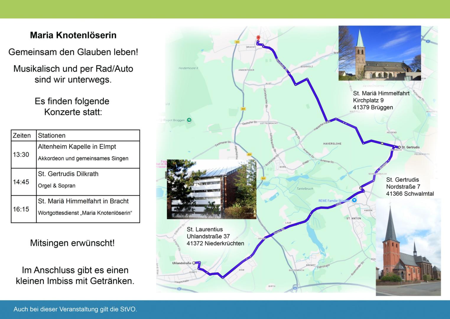 Flyer Seite 1 Radtour (c) Pastoraler Raum Schwalmtal / Brüggen / Niederkrüchten