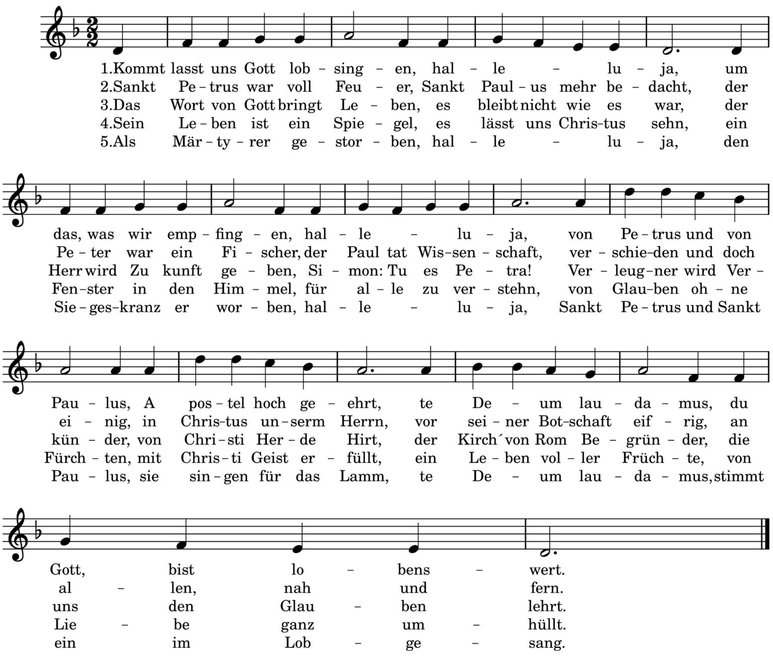Lied am Hochfest der Hl Petrus und Paulus/Version Mai 2024 (c) Floris van Gils