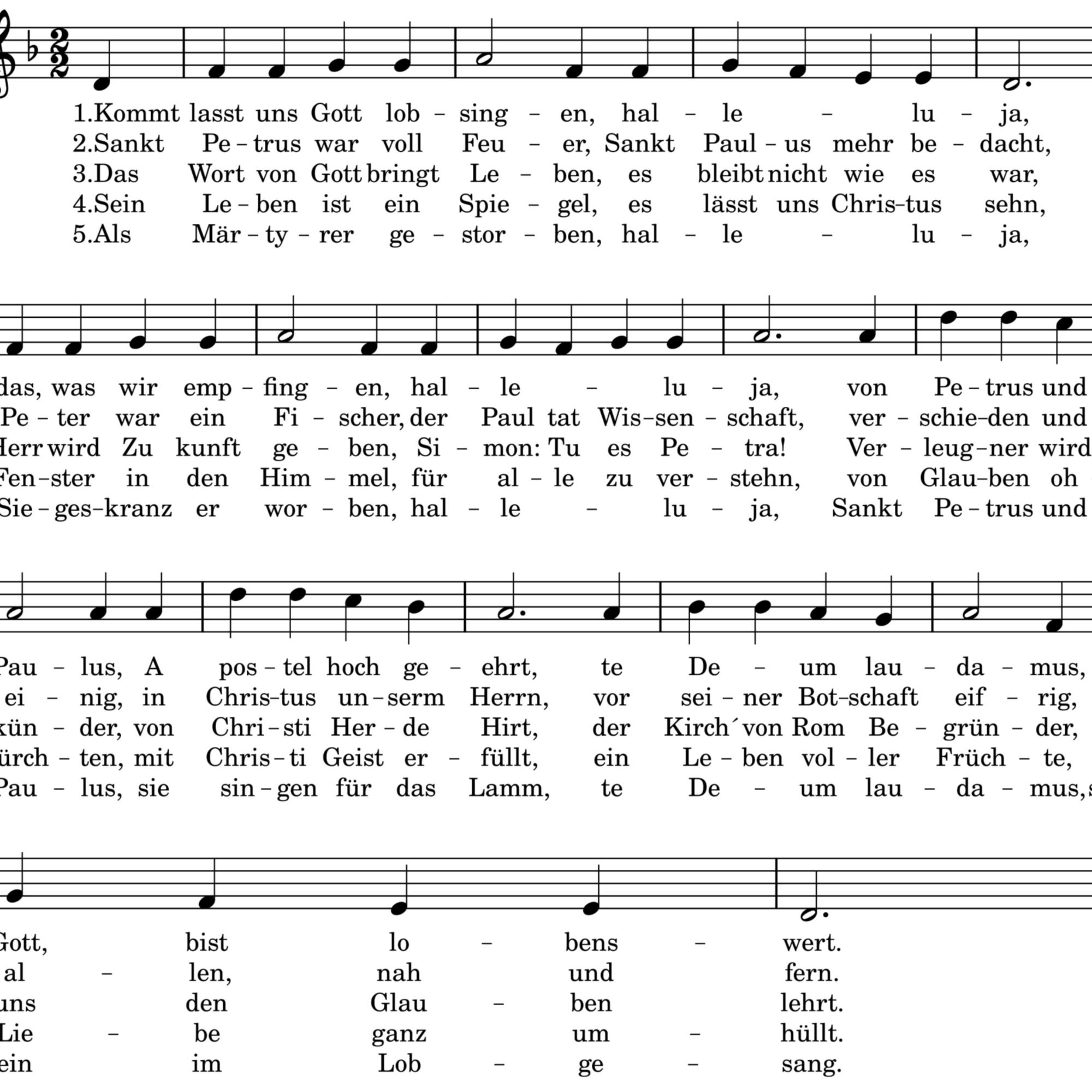 Lied am Hochfest der Hl Petrus und Paulus/Version Mai 2024