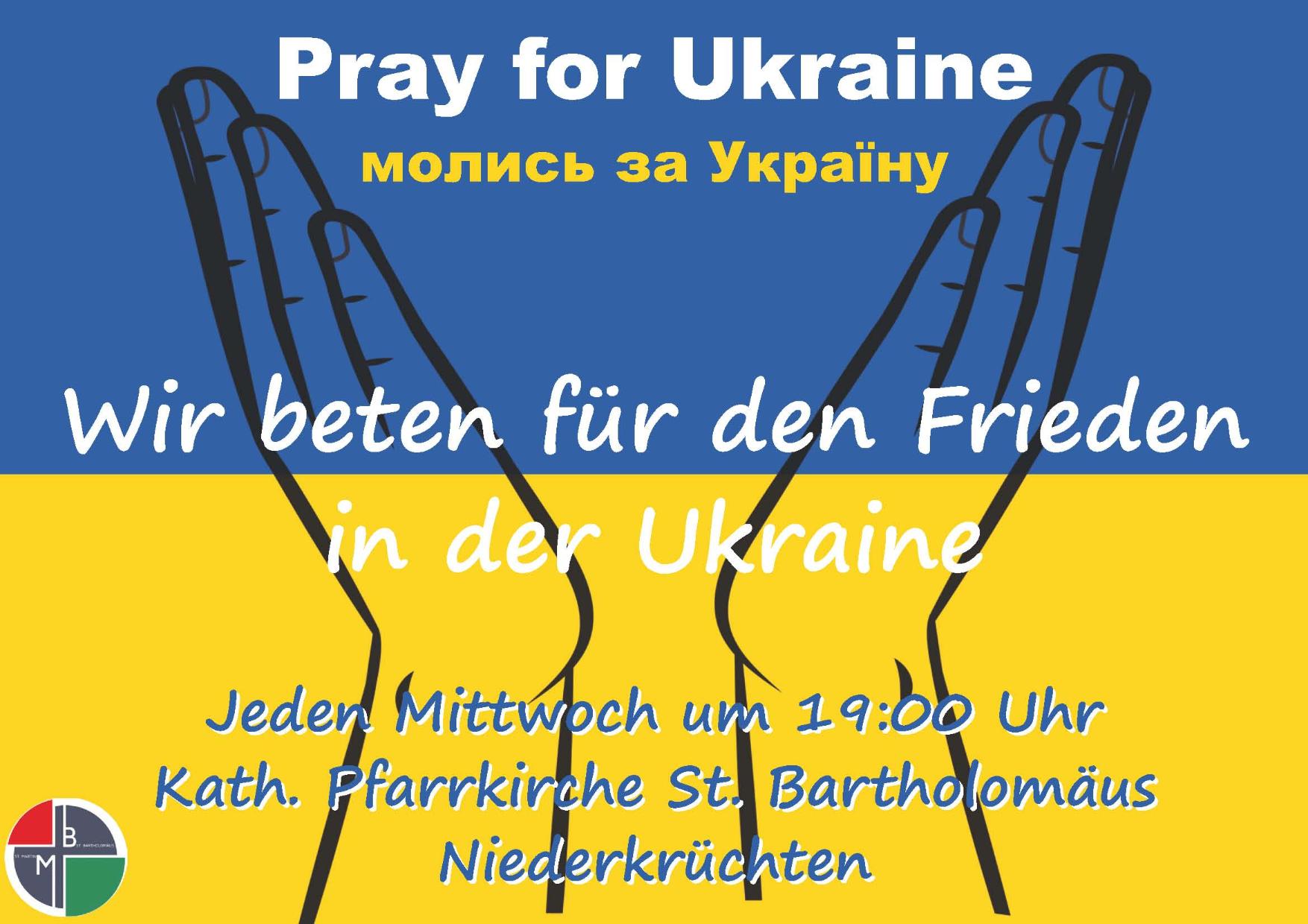 Wir beten für den Frieden in der Ukraine (c) KKG Niederkrüchten